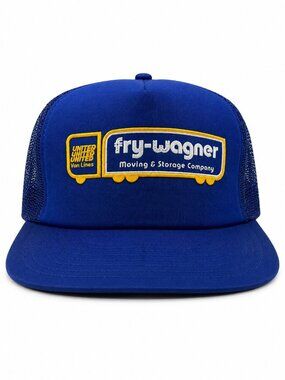 Vintage GBC Mens Trucker Hat Blue Mesh Snapback Fry-Wagner Moving & Storage